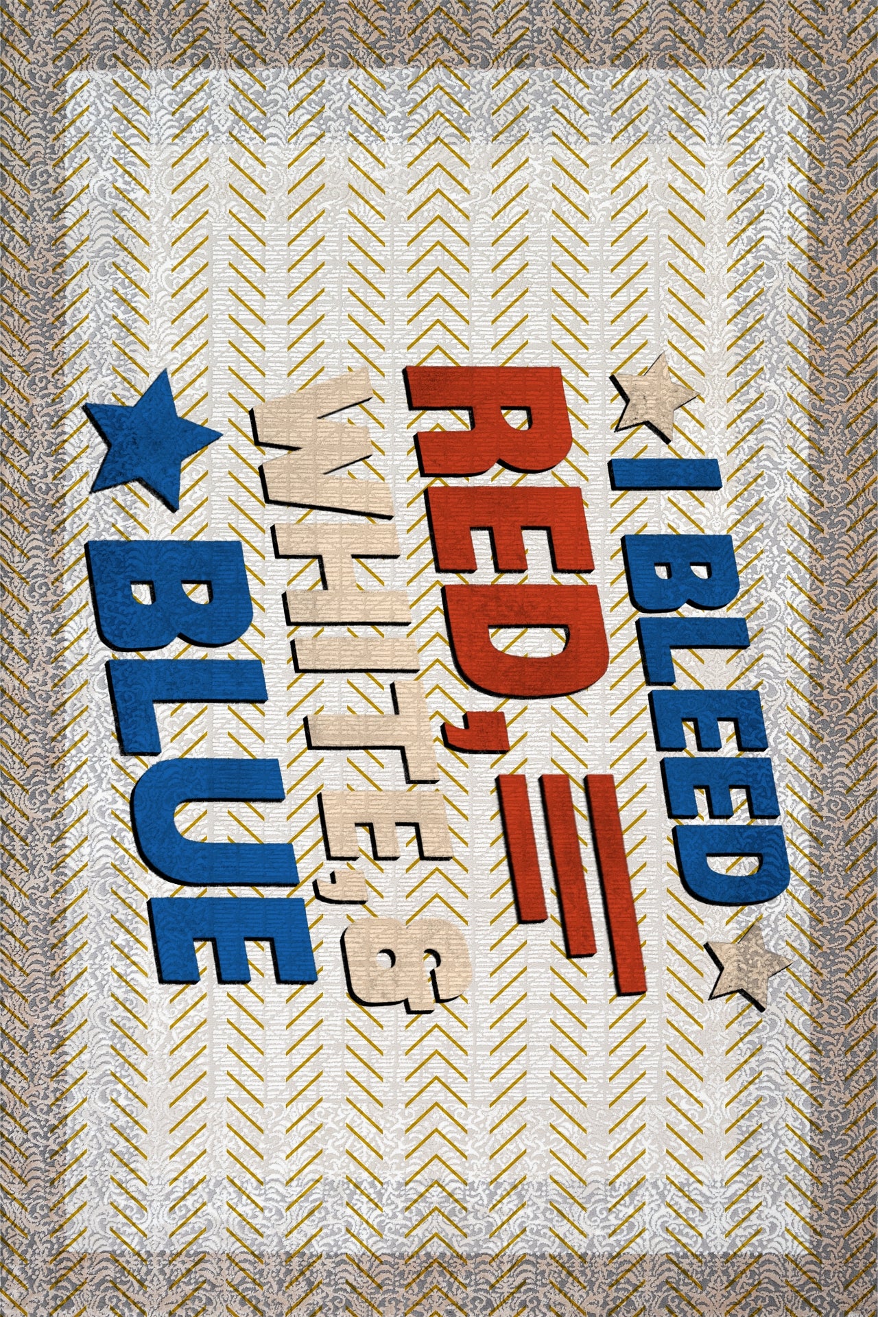 Patriotic Temalı Kaymaz Tabanlı Yıkanabilir Halı