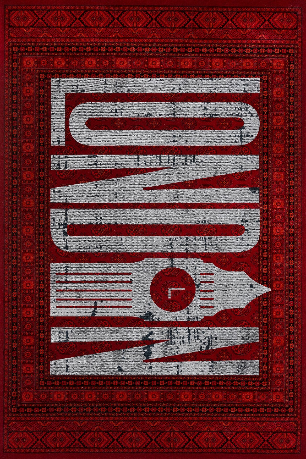 London Temalı Kaymaz Tabanlı Yıkanabilir Halı