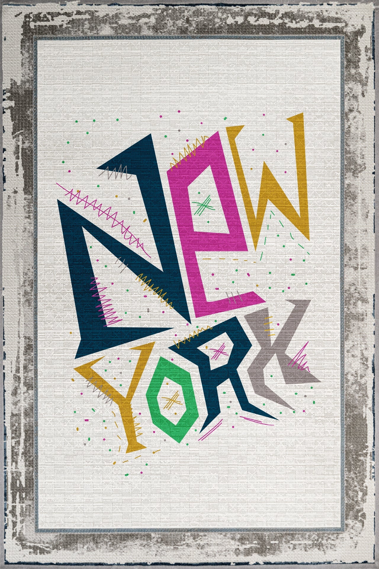 New York Kaymaz Tabanlı Yıkanabilir Halı