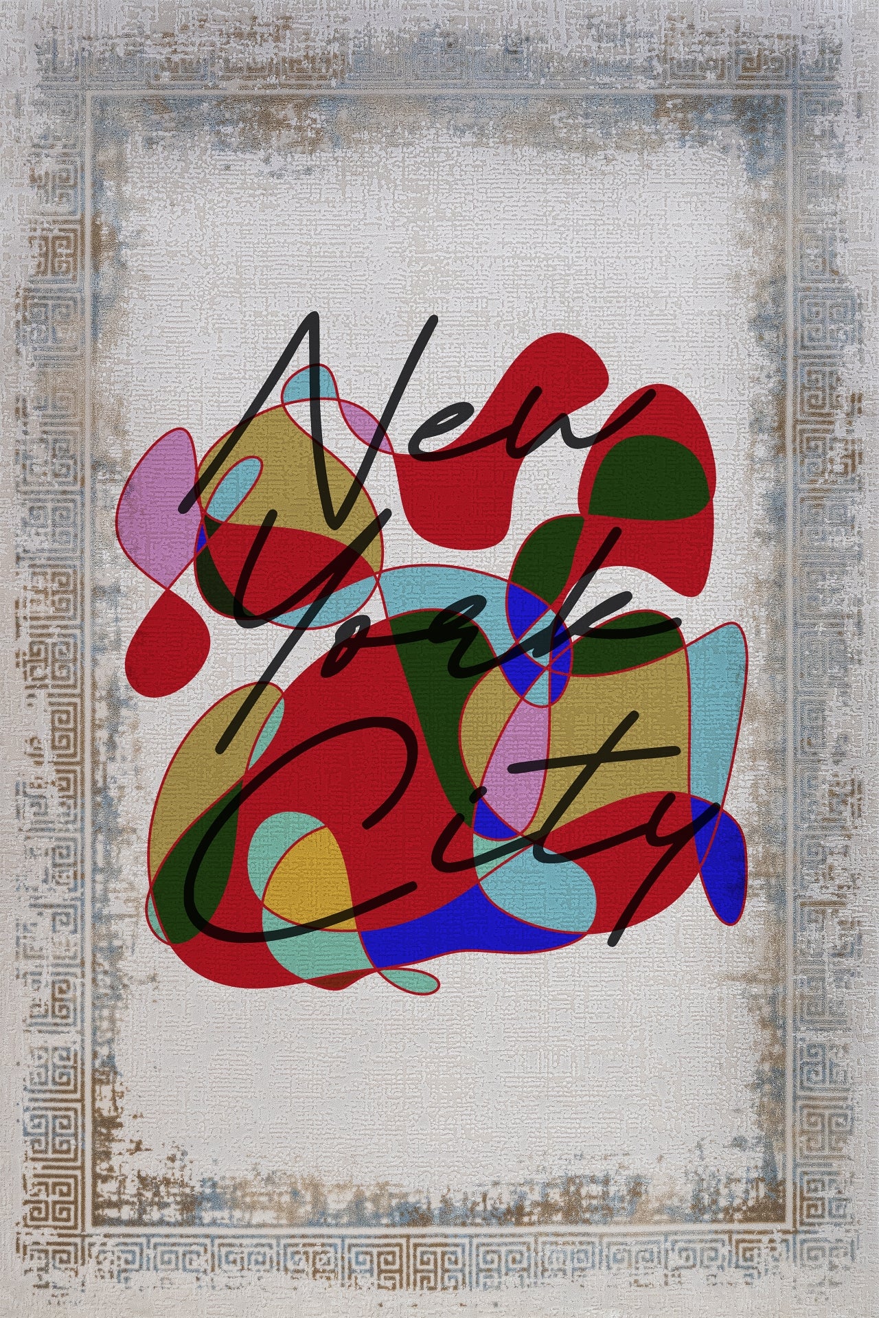 New York City Kaymaz Tabanlı Yıkanabilir Halı