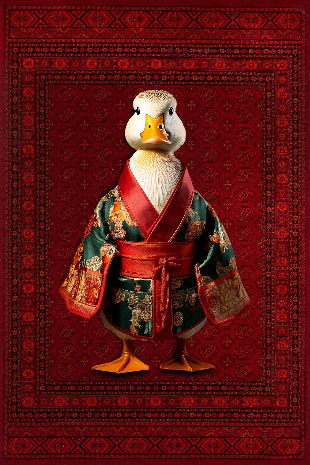 Samuray Ördek Kaymaz Tabanlı Yıkanabilir Halı