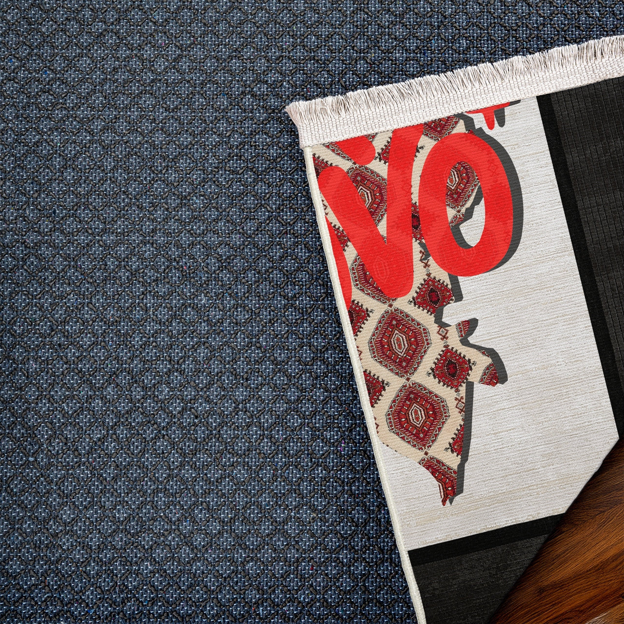 Porto Novo Kaymaz Tabanlı Yıkanabilir Halı