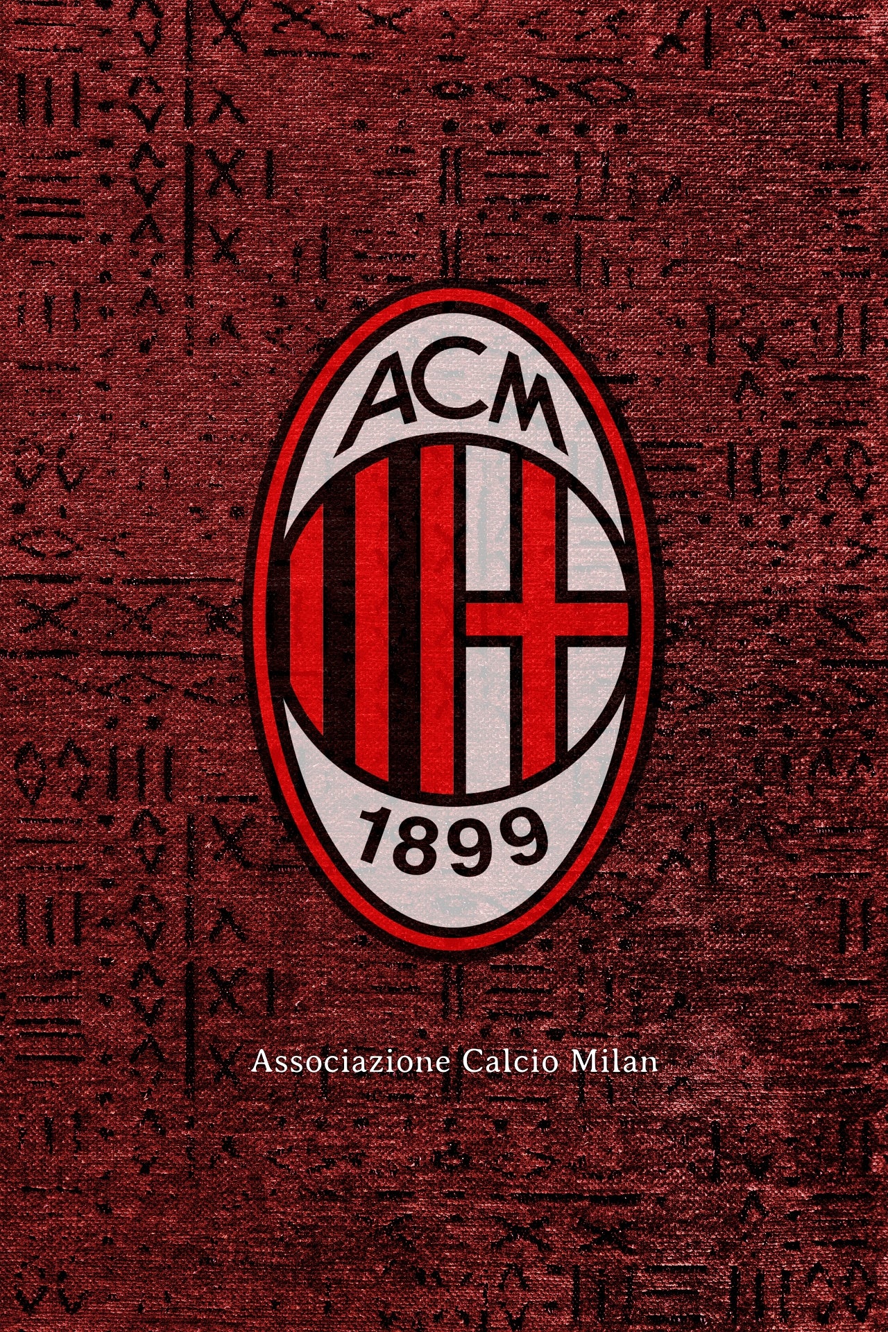 AC MILAN Kırmızı Detaylı Yıkanabilir Kaymaz Tabanlı Halı