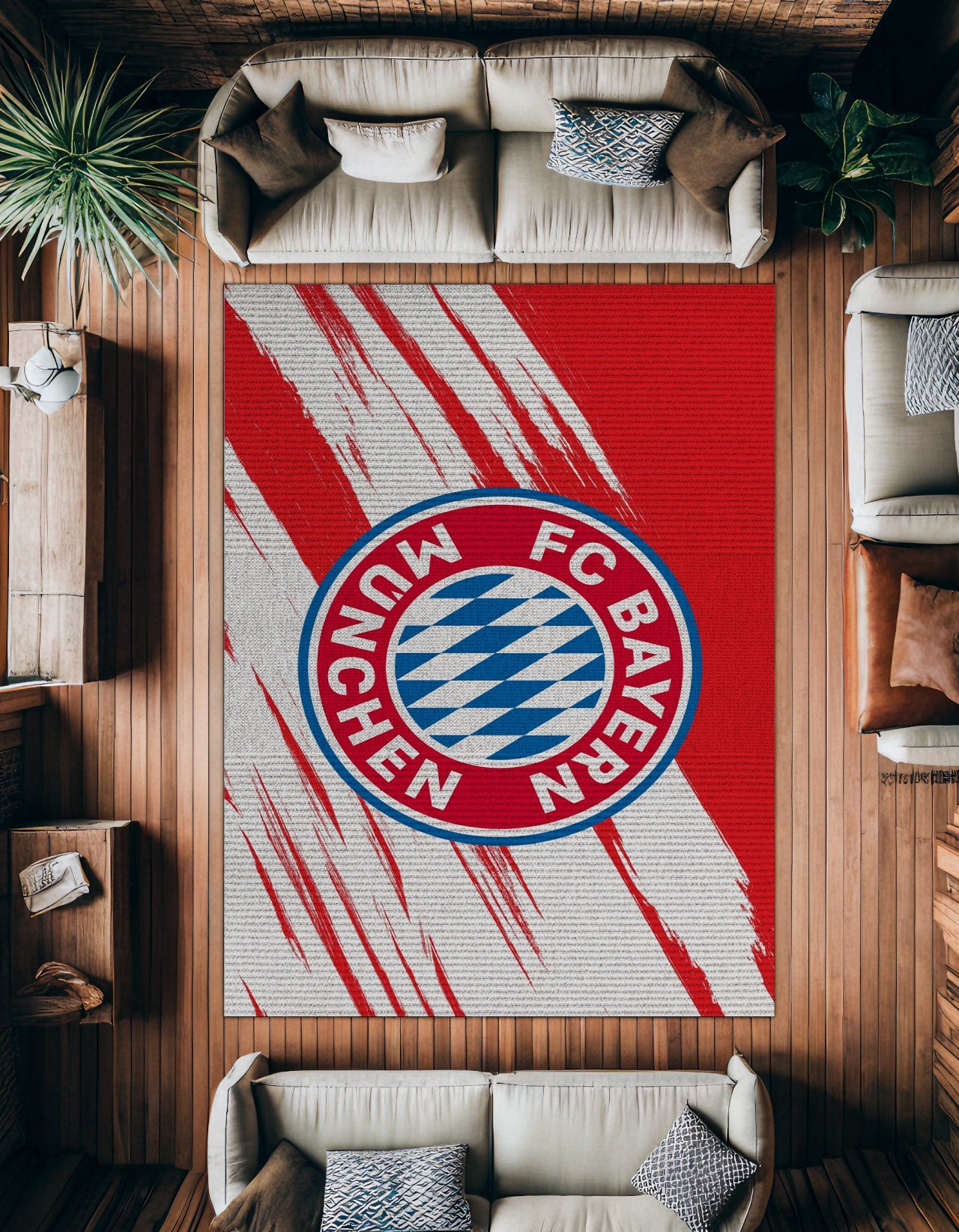 FC BAYERN MUNIH Yıkanabilir Kaymaz Tabanlı Halı