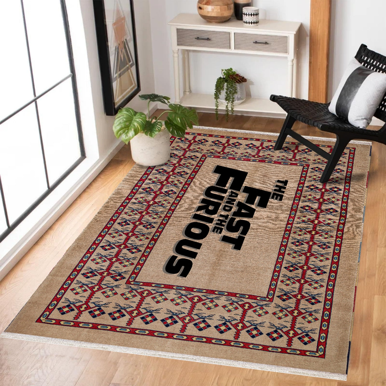 Fast And Furious Kaymaz Tabanlı Yıkanabilir Halı