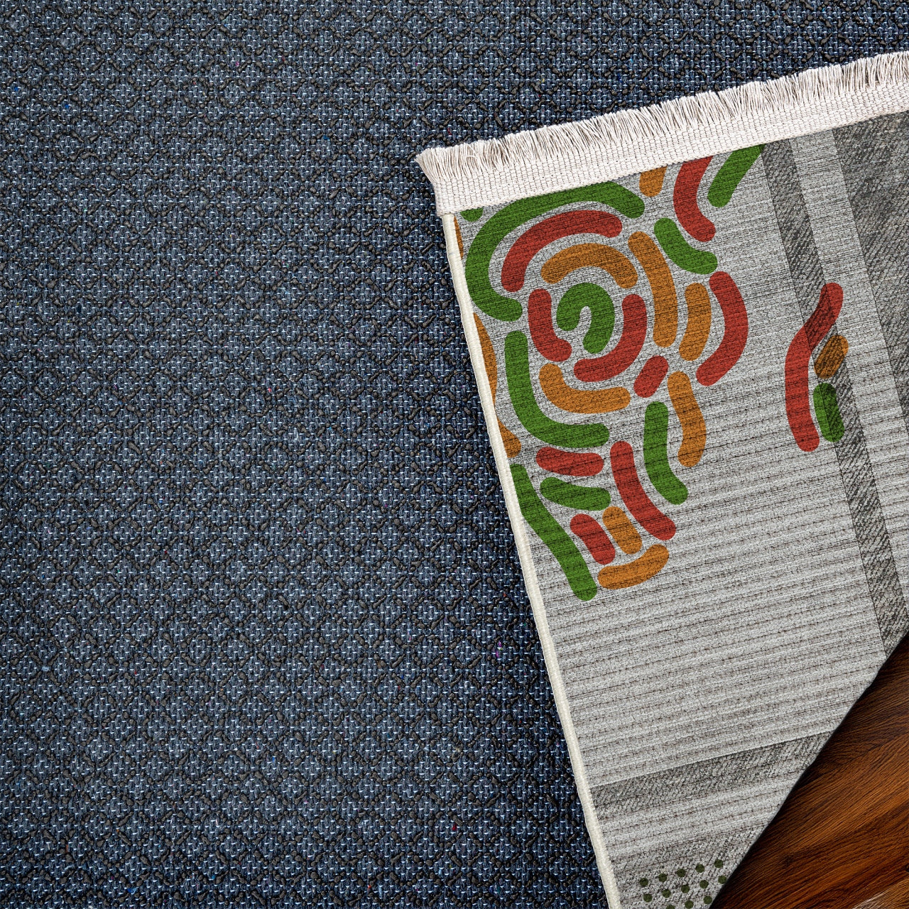 Afrika Kıtası Kaymaz Tabanlı Yıkanabilir Halı