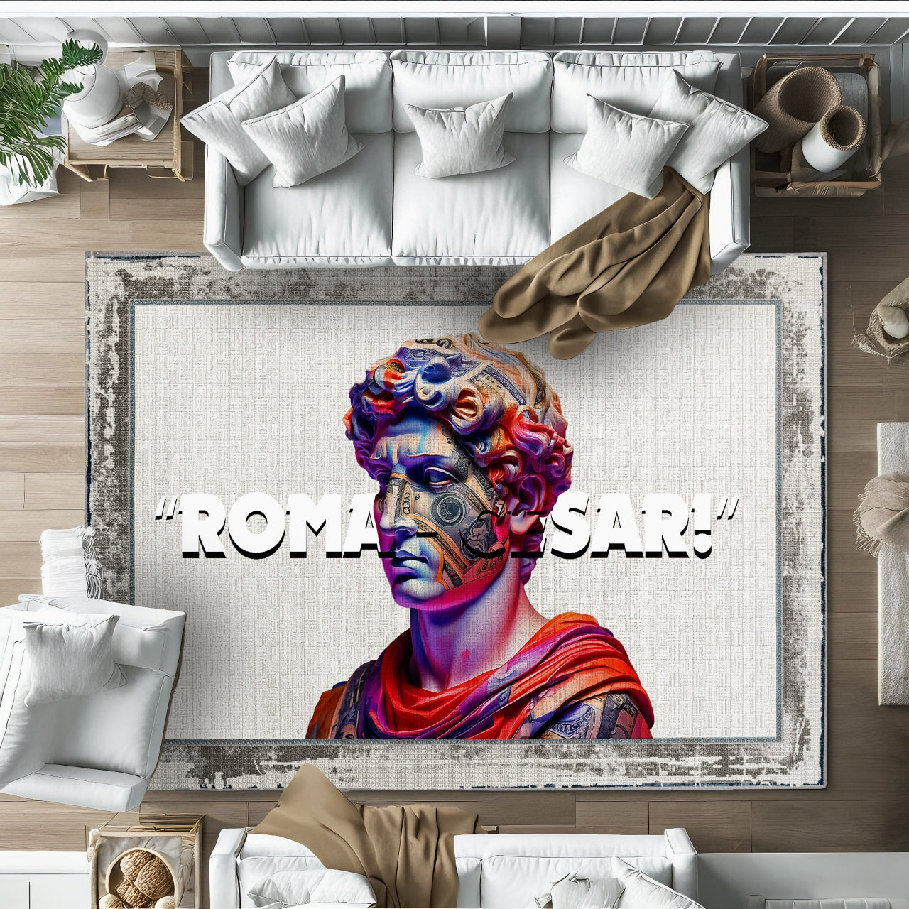 Roma Caesar Kaymaz Tabanlı Yıkanabilir Halı