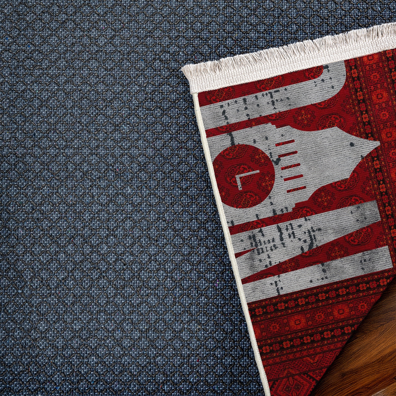 London Temalı Kaymaz Tabanlı Yıkanabilir Halı