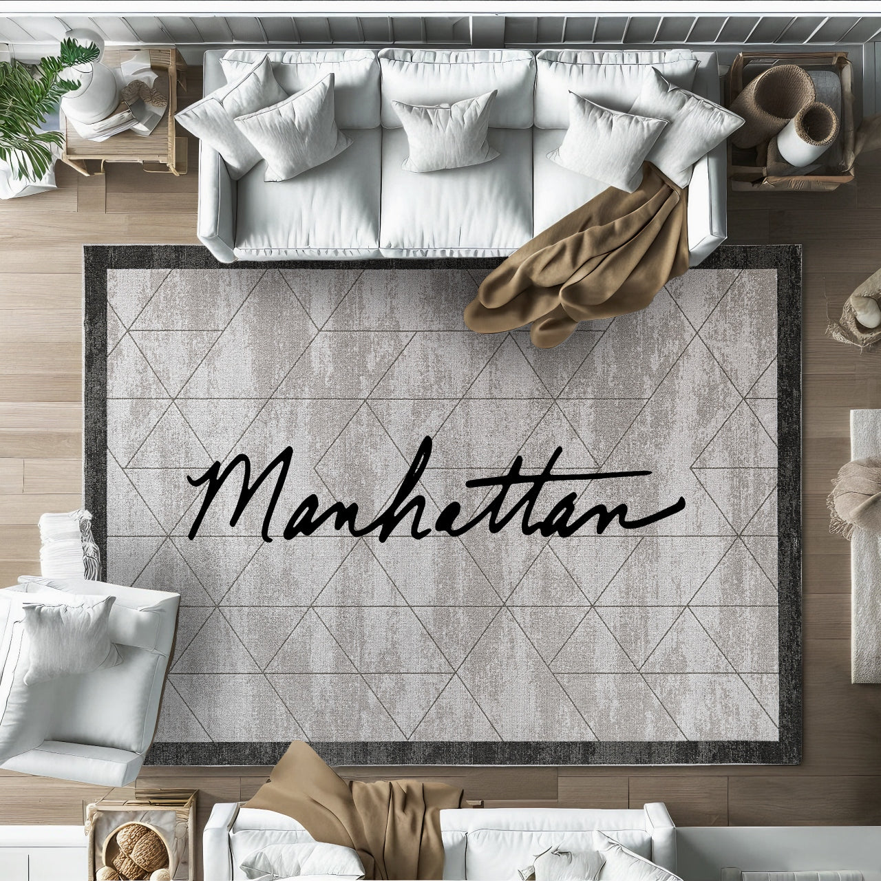 Manhattan Kaymaz Tabanlı Yıkanabilir Halı