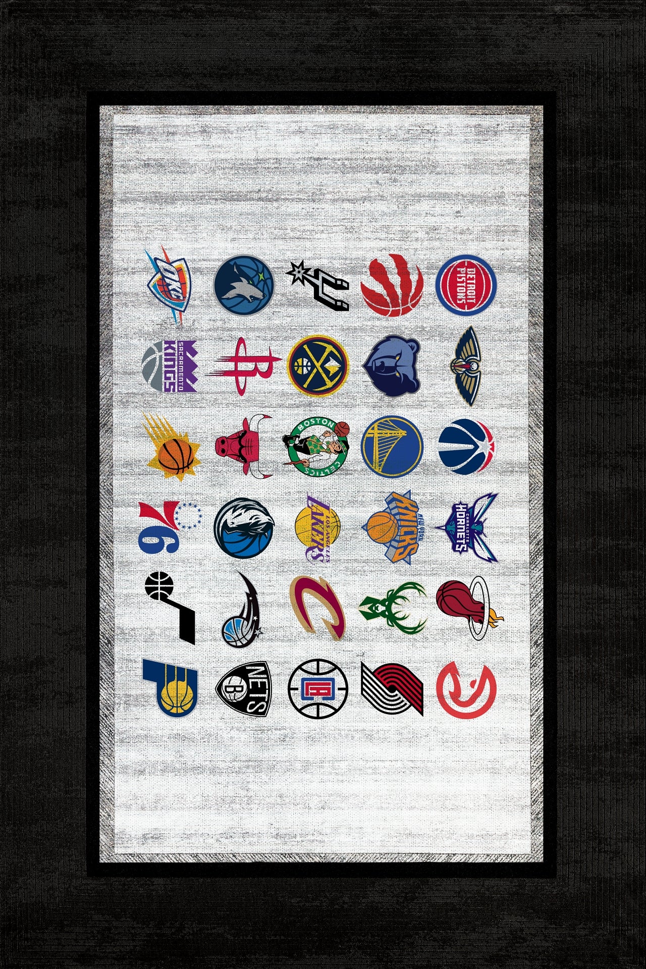 NBA Takımları Kaymaz Tabanlı Yıkanabilir Halı