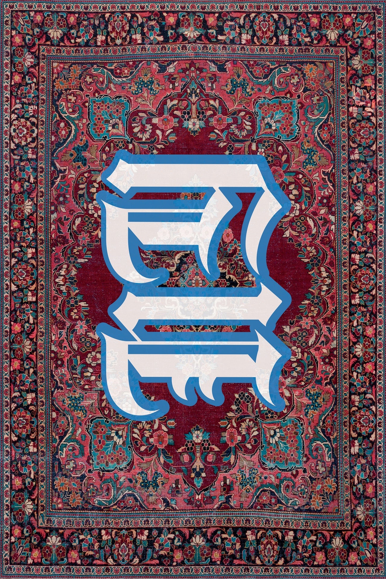 Etnik Grafiti Kaymaz Tabanlı Yıkanabilir Halı