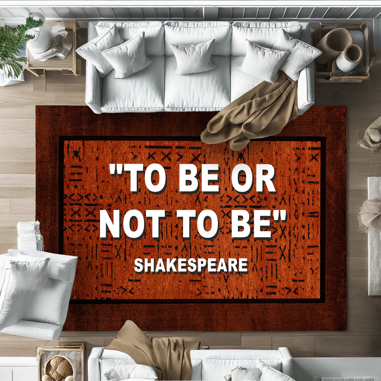 To Be Or Not To Be Kaymaz Tabanlı Yıkanabilir Halı