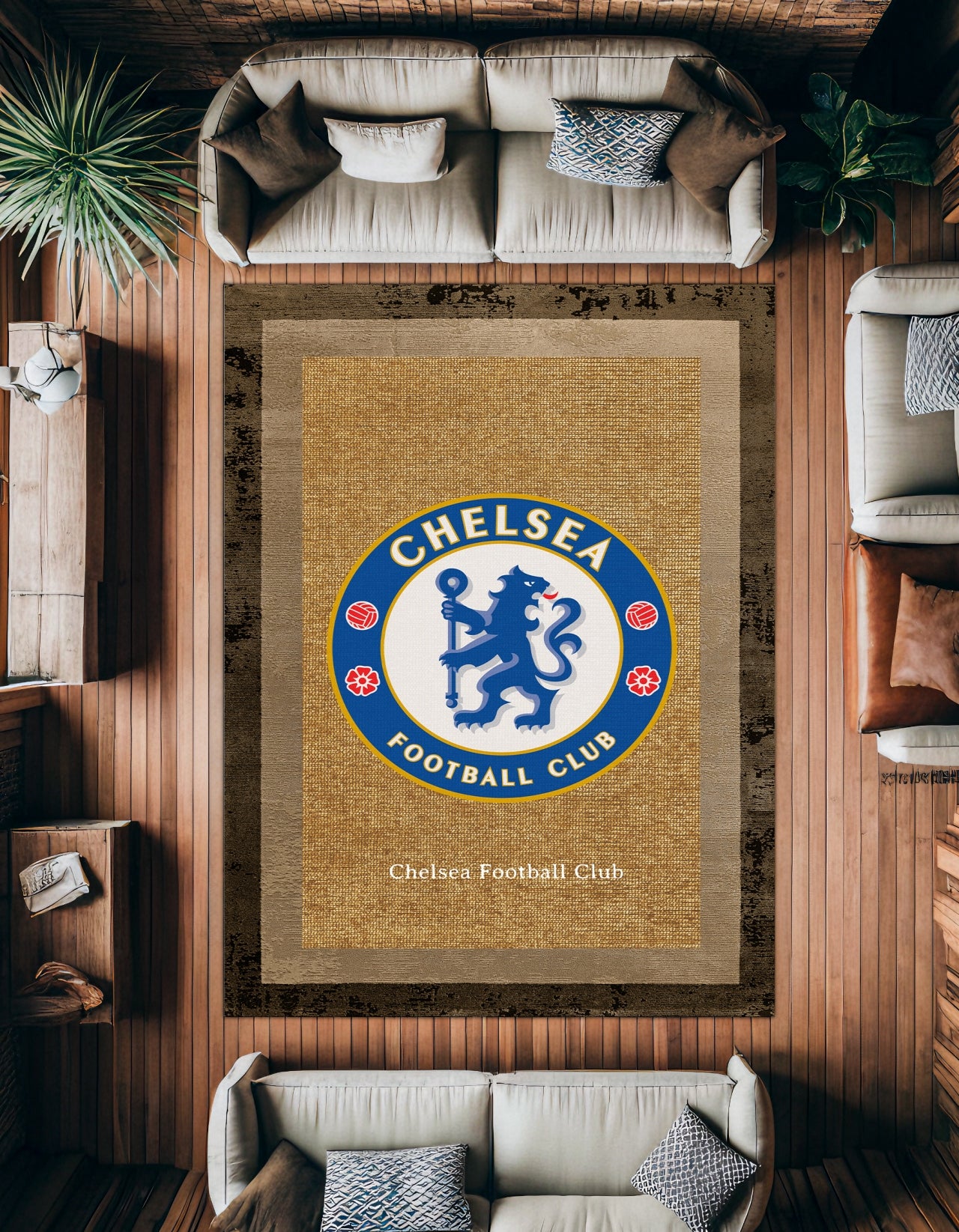 CHELSEA FC HARDAL Yıkanabilir Kaymaz Tabanlı Halı