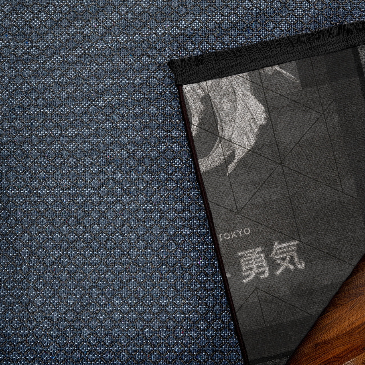 Koi Balıkları Kaymaz Tabanlı Yıkanabilir Halı