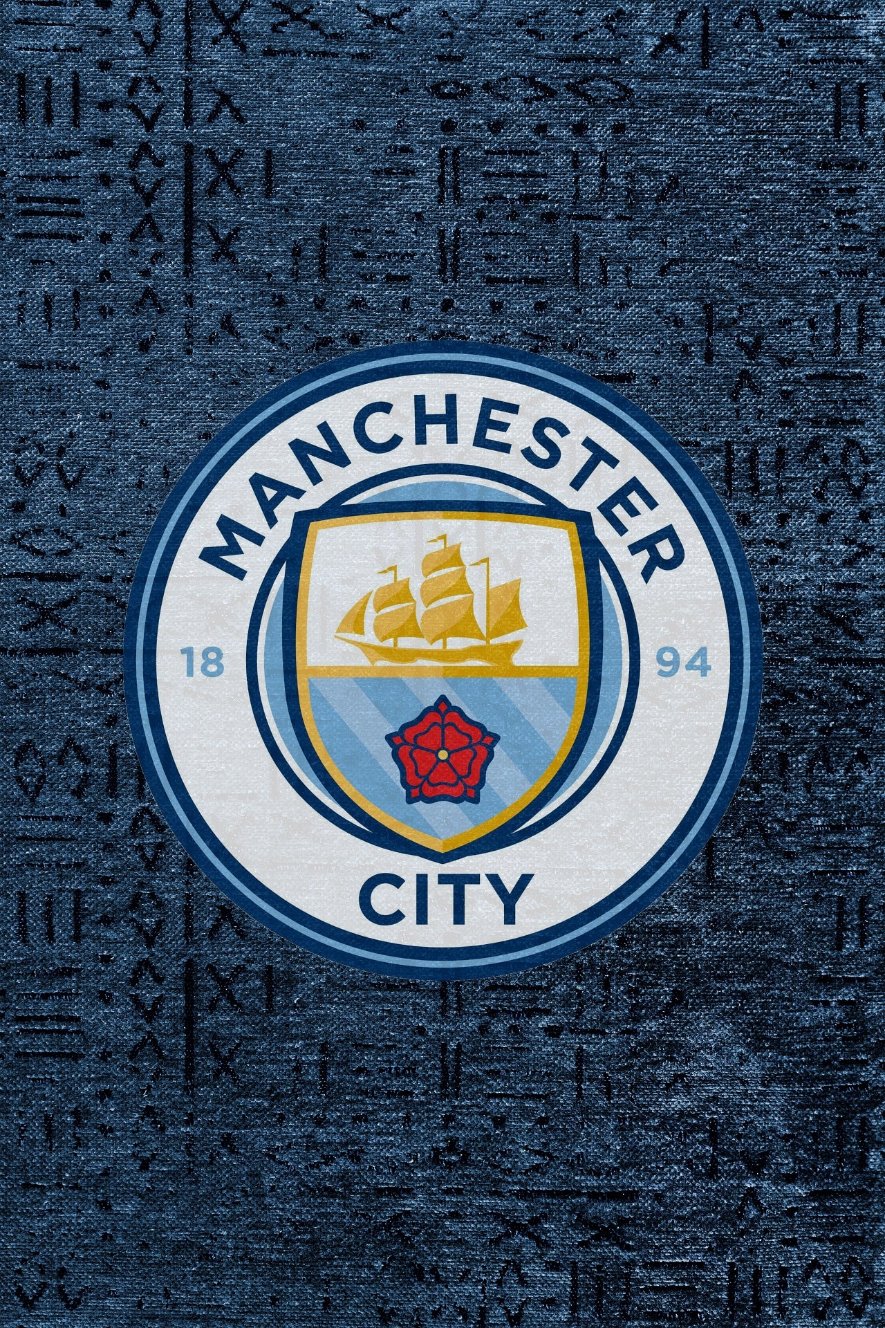 MANCHESTER CITY Mavi Yıkanabilir Kaymaz Tabanlı Halı