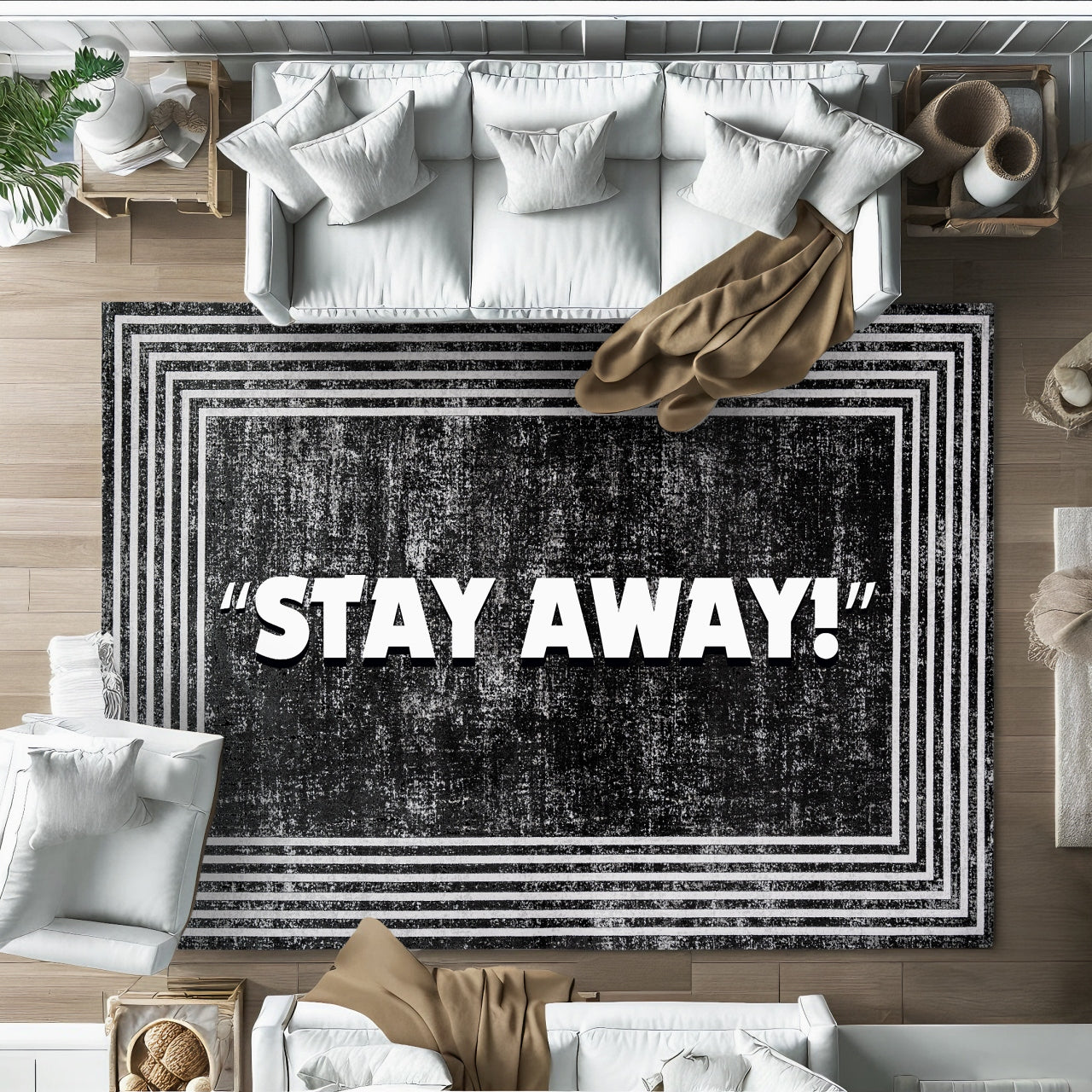 Stay Away Kaymaz Tabanlı Yıkanabilir Halı