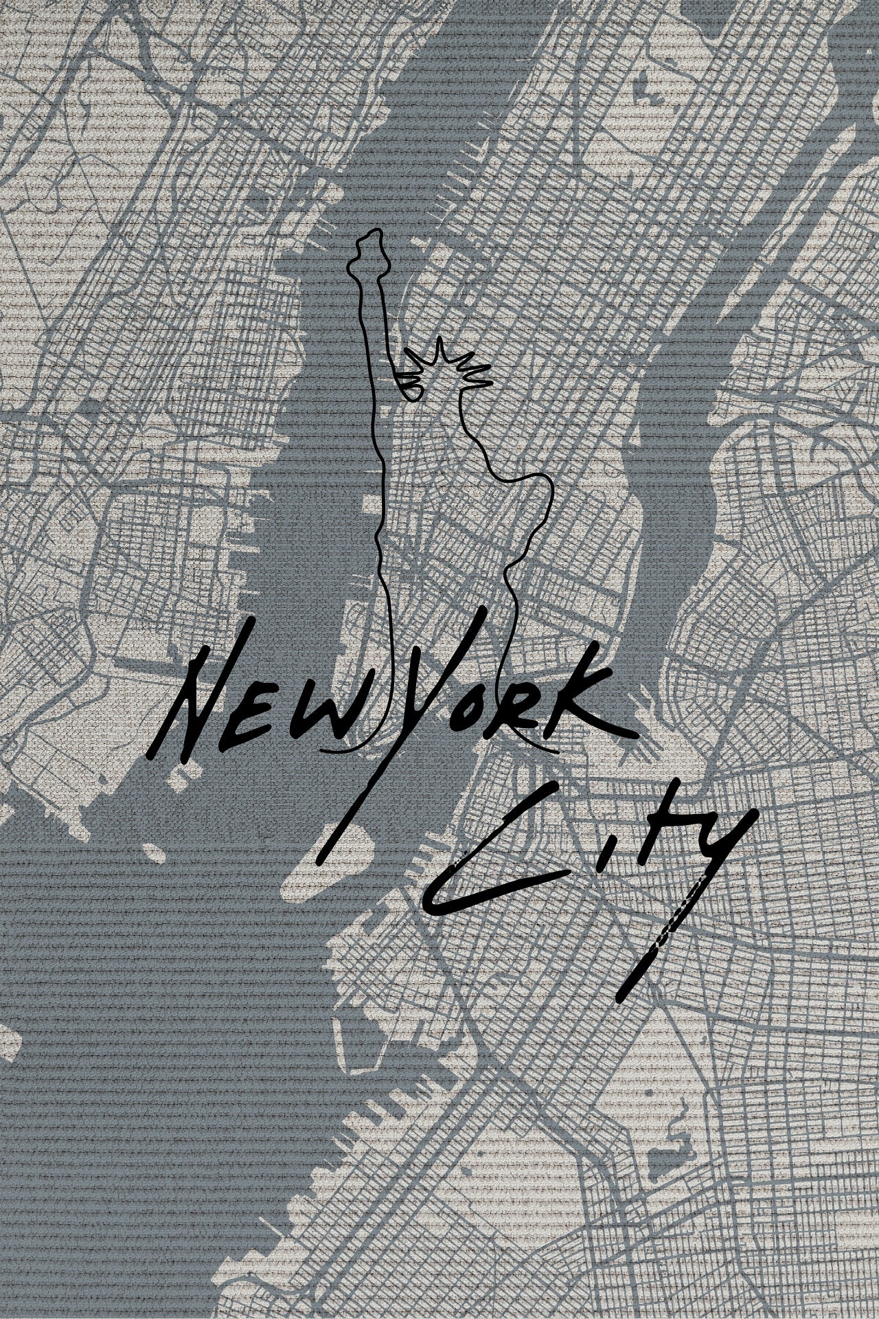 New York City Kaymaz Tabanlı Yıkanabilir Halı