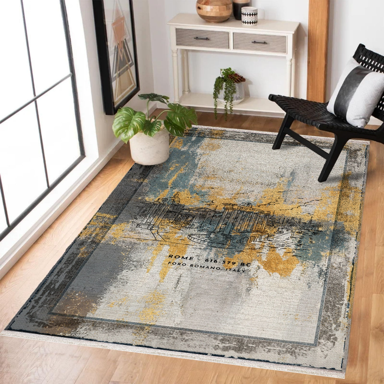 Foro Romana Italy Kaymaz Tabanlı Yıkanabilir Halı