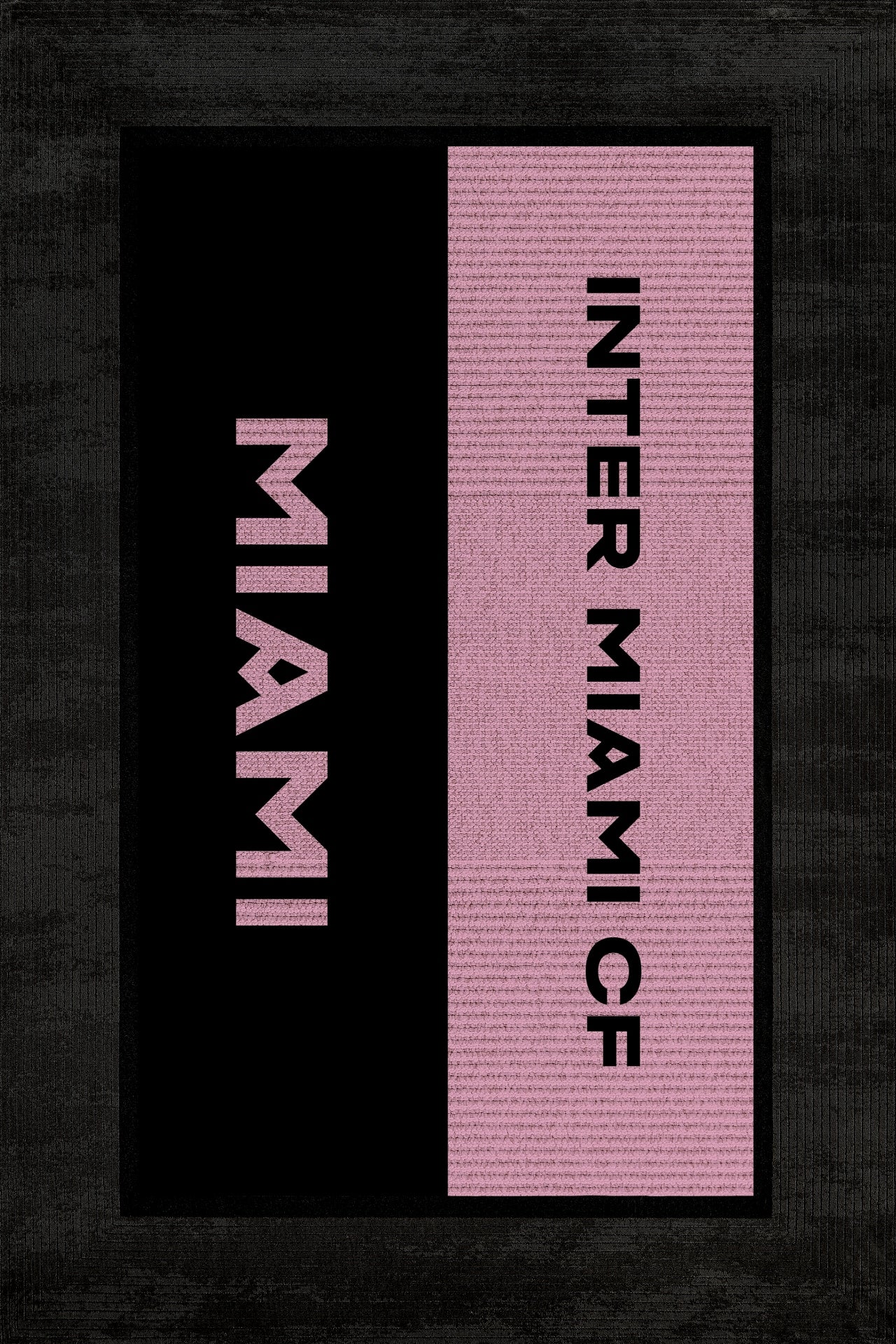 INTER MIAMI CF Pembe Detaylı Yıkanabilir Kaymaz Tabanlı Halı