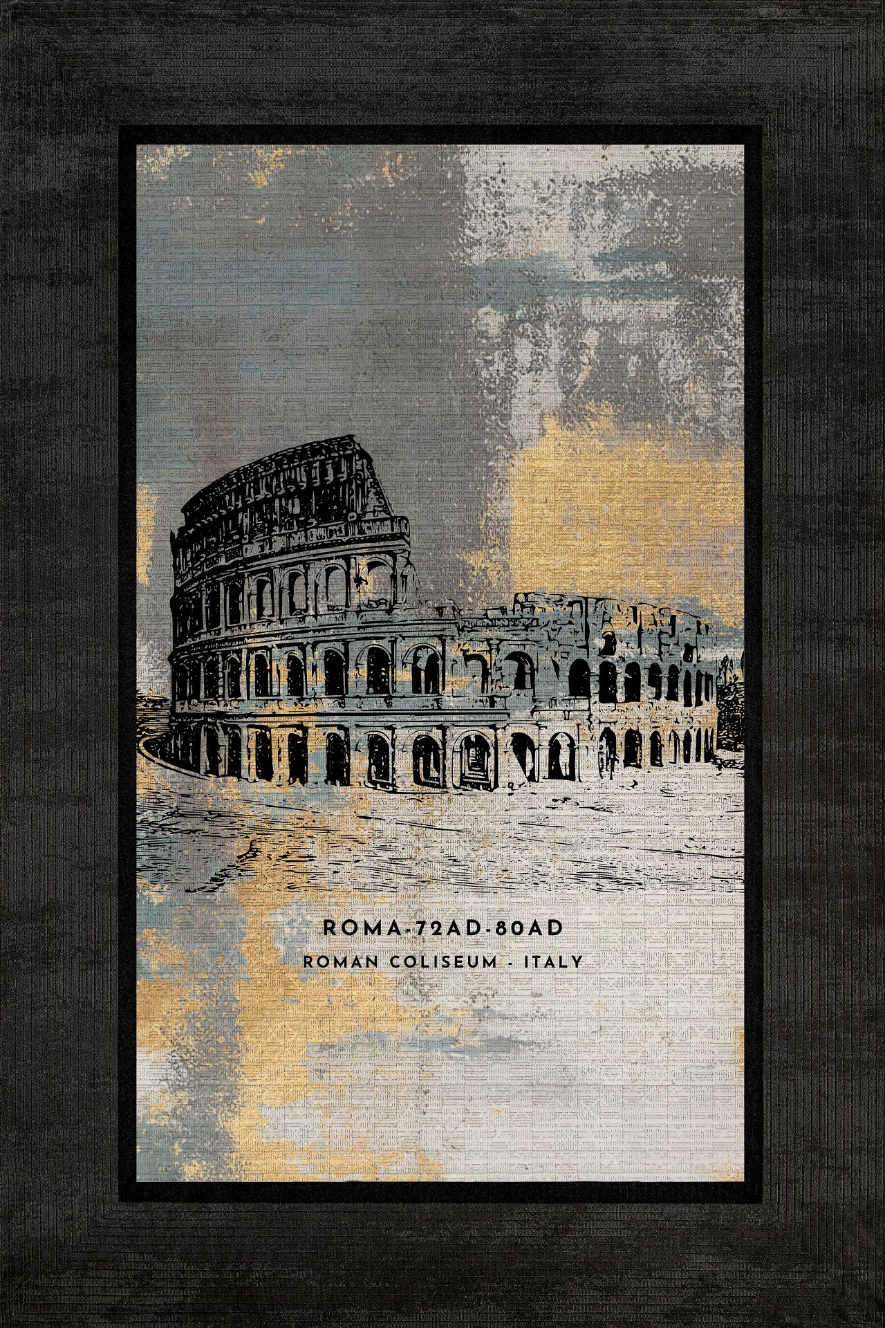 Collesium Temalı Kaymaz Tabanlı Yıkanabilir Halı