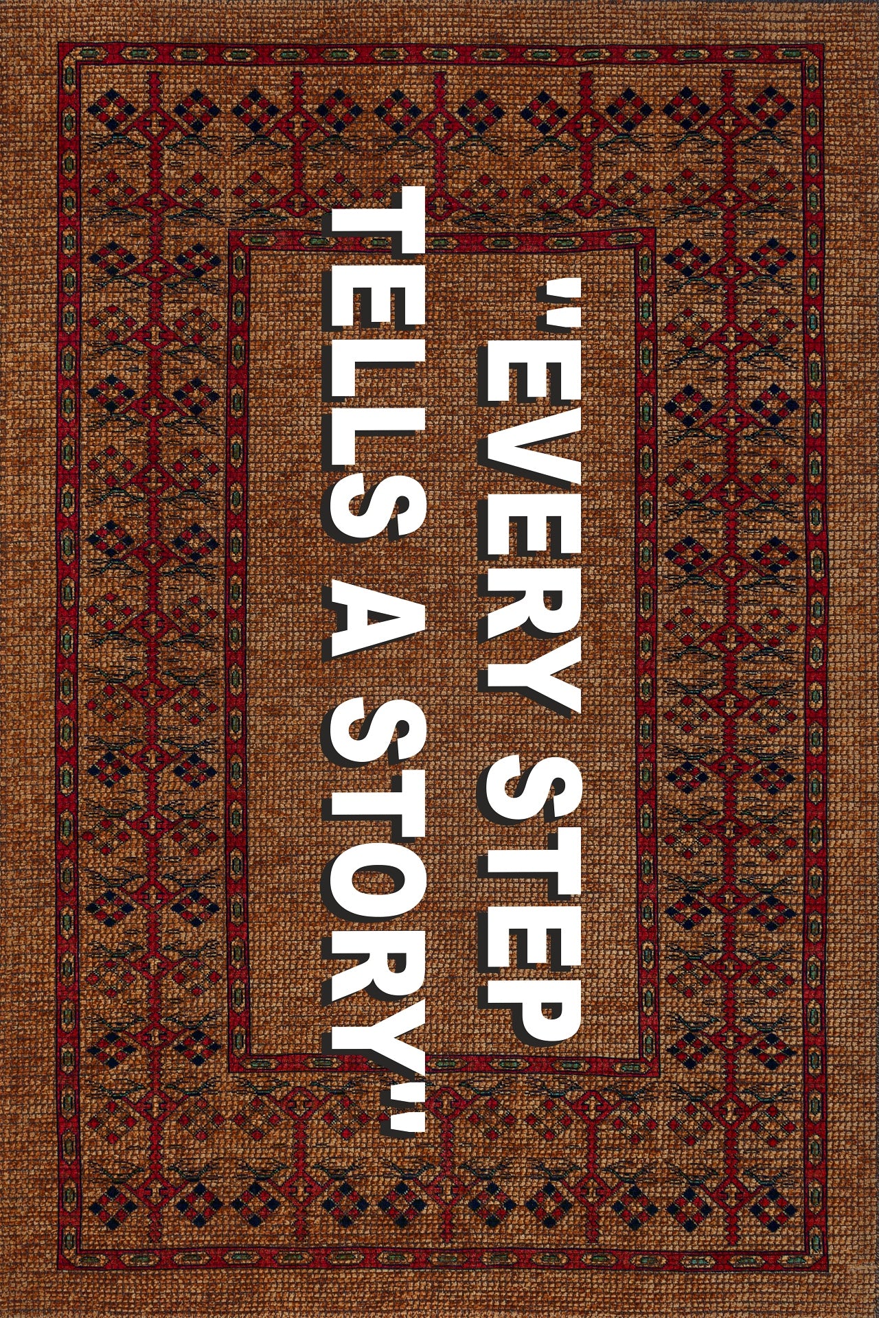 Every Step Tell Your Story Kaymaz Tabanlı Yıkanabilir Halı