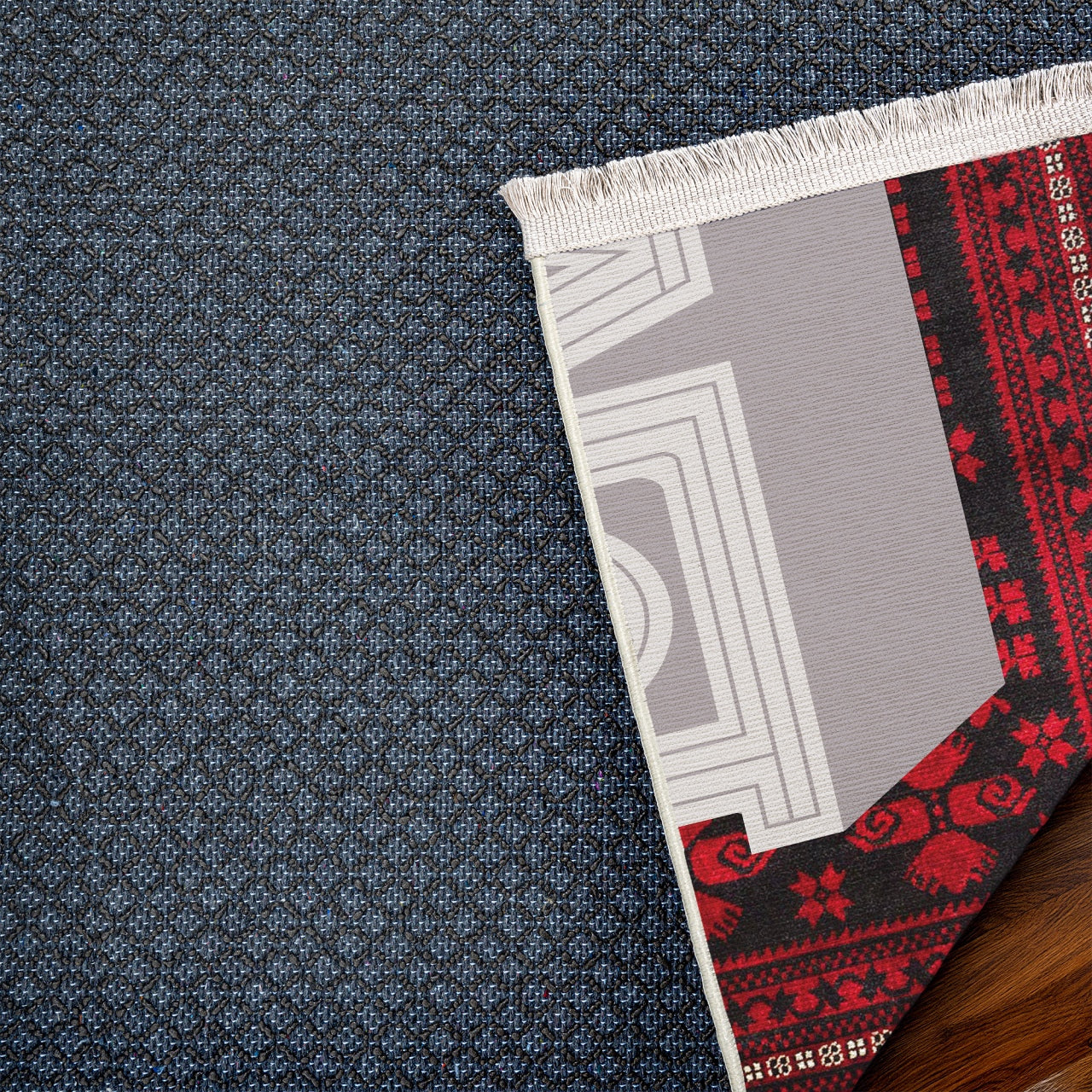 LOVE KIRMIZI Yıkanabilir Kaymaz Tabanlı Halı