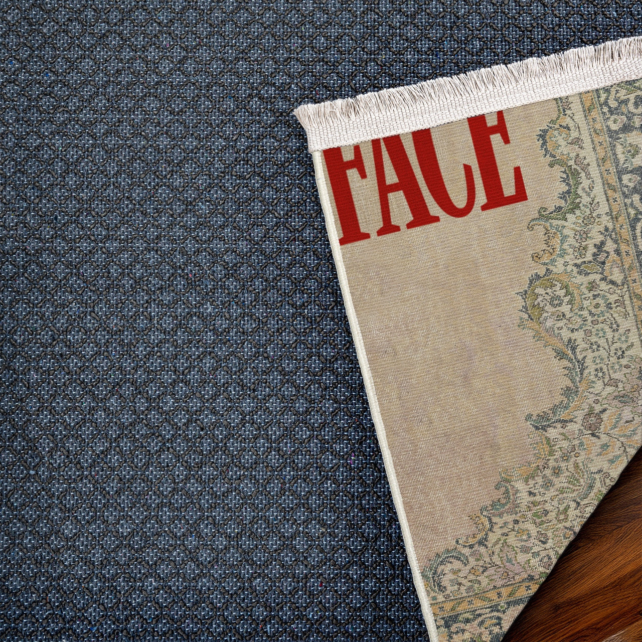 Alpacıno Scarface Temalı Kaymaz Tabanlı Yıkanabilir Halı