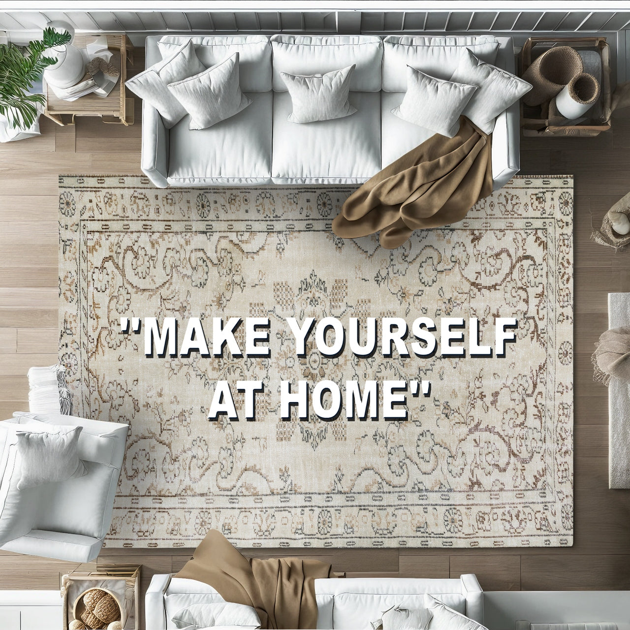 Make Yoursef At Home Kaymaz Tabanlı Yıkanabilir Halı