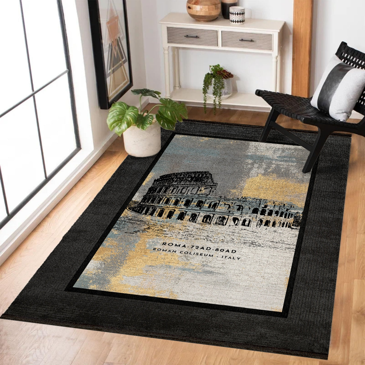 Collesium Temalı Kaymaz Tabanlı Yıkanabilir Halı