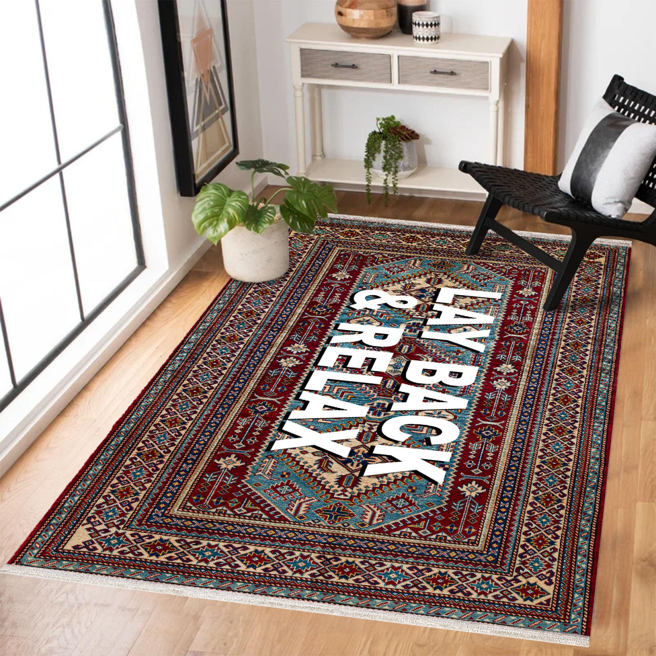 Lay Back&Relax Kaymaz Tabanlı Yıkanabilir Halı