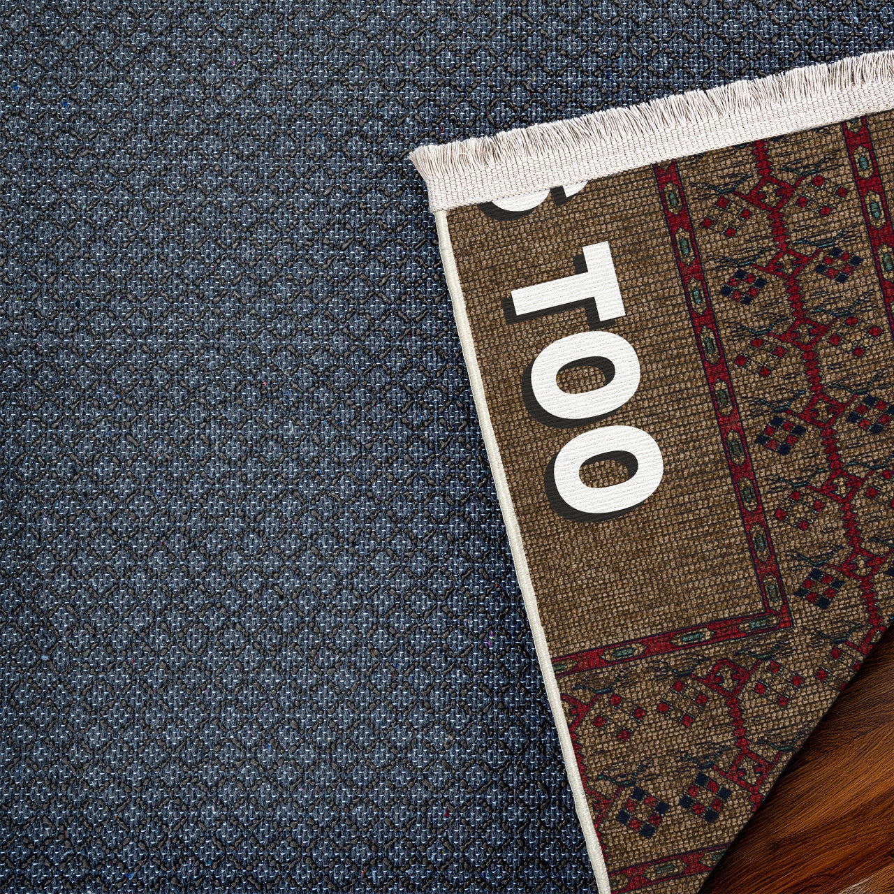 This To Shall Pass Kaymaz Tabanlı Yıkanabilir Halı