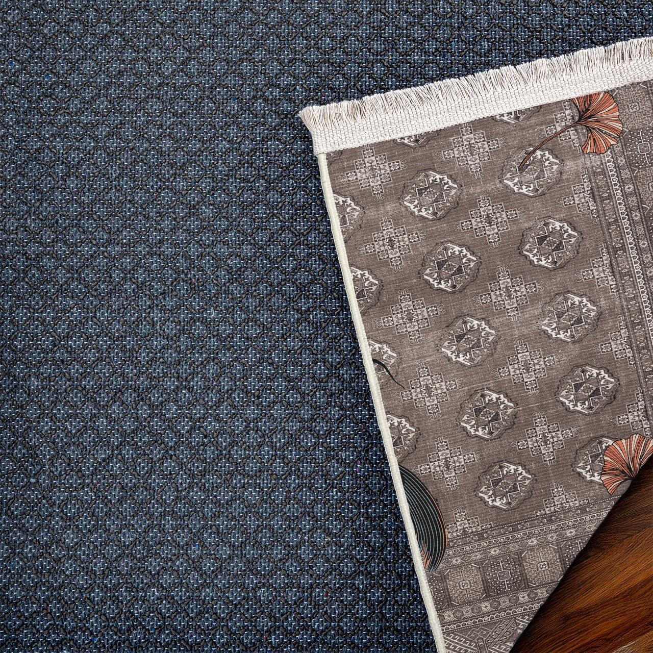 Mistik Koi Kaymaz Tabanlı Yıkanabilir Halı