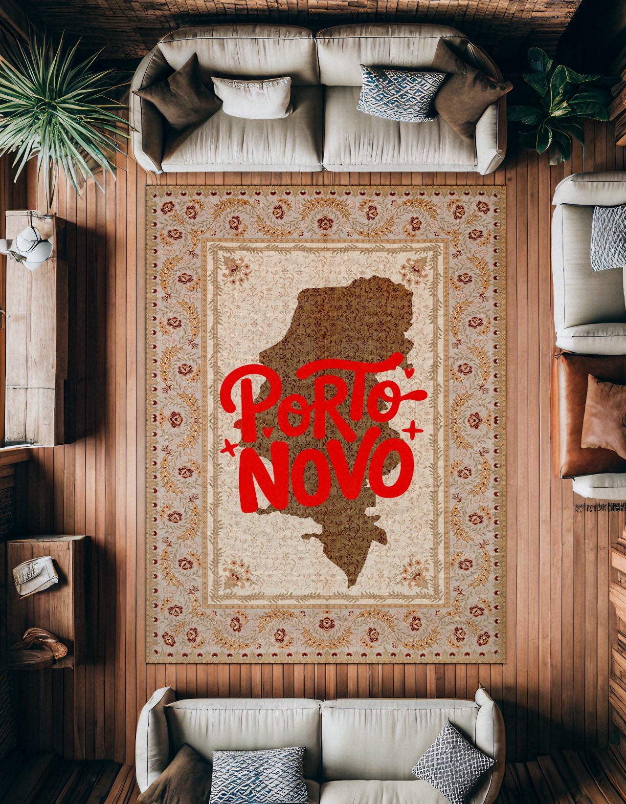 Porto Novo Kaymaz Tabanlı Yıkanabilir Halı