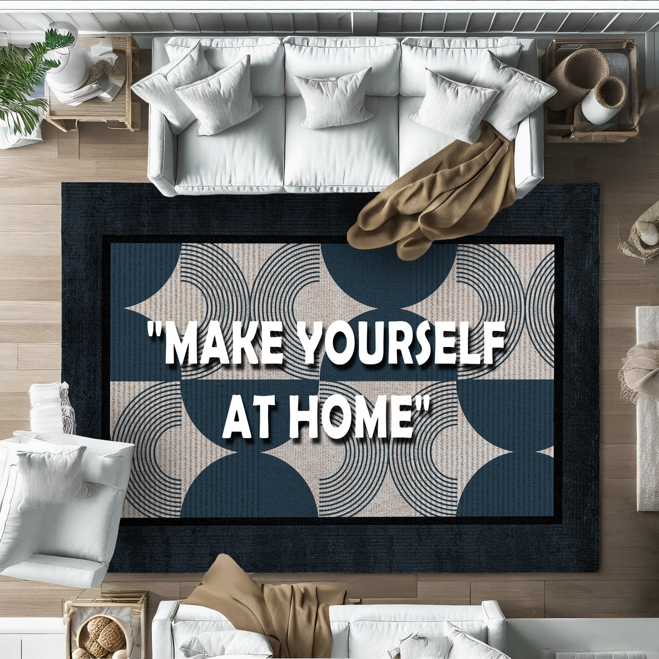 Make Yourself At Home Kaymaz Tabanlı Yıkanabilir Halı