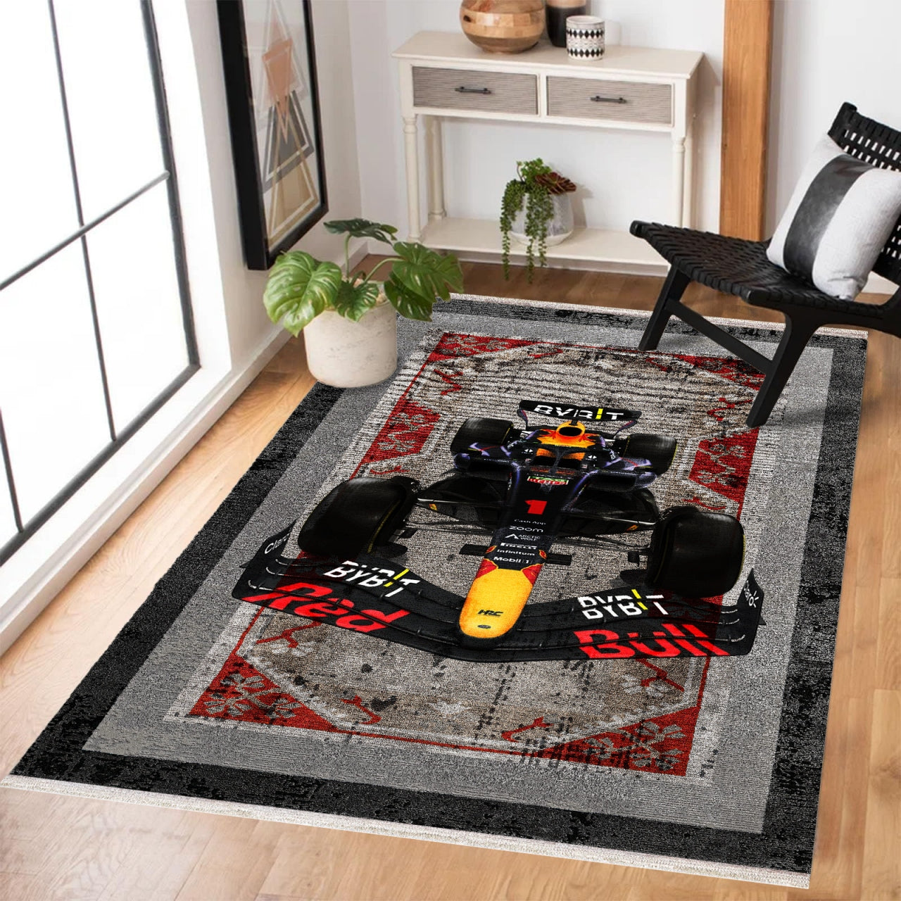 Formula 1 Kaymaz Tabanlı Yıkanabilir Halı