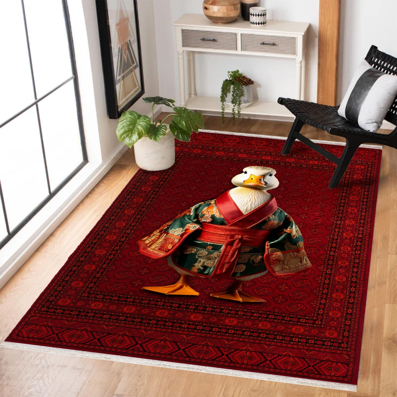Samuray Ördek Kaymaz Tabanlı Yıkanabilir Halı