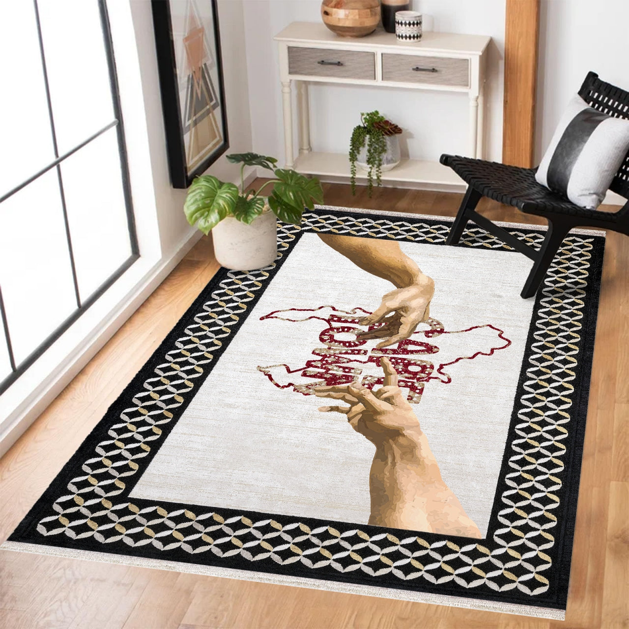 Cape Town Kaymaz Tabanlı Yıkanabilir Halı