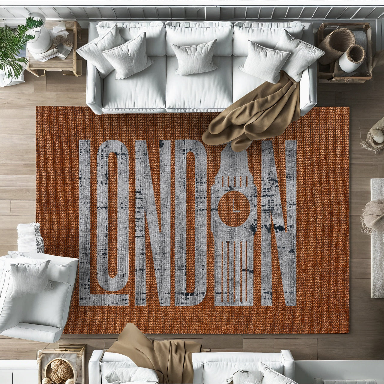 Big Ben Kaymaz Tabanlı Yıkanabilir Halı