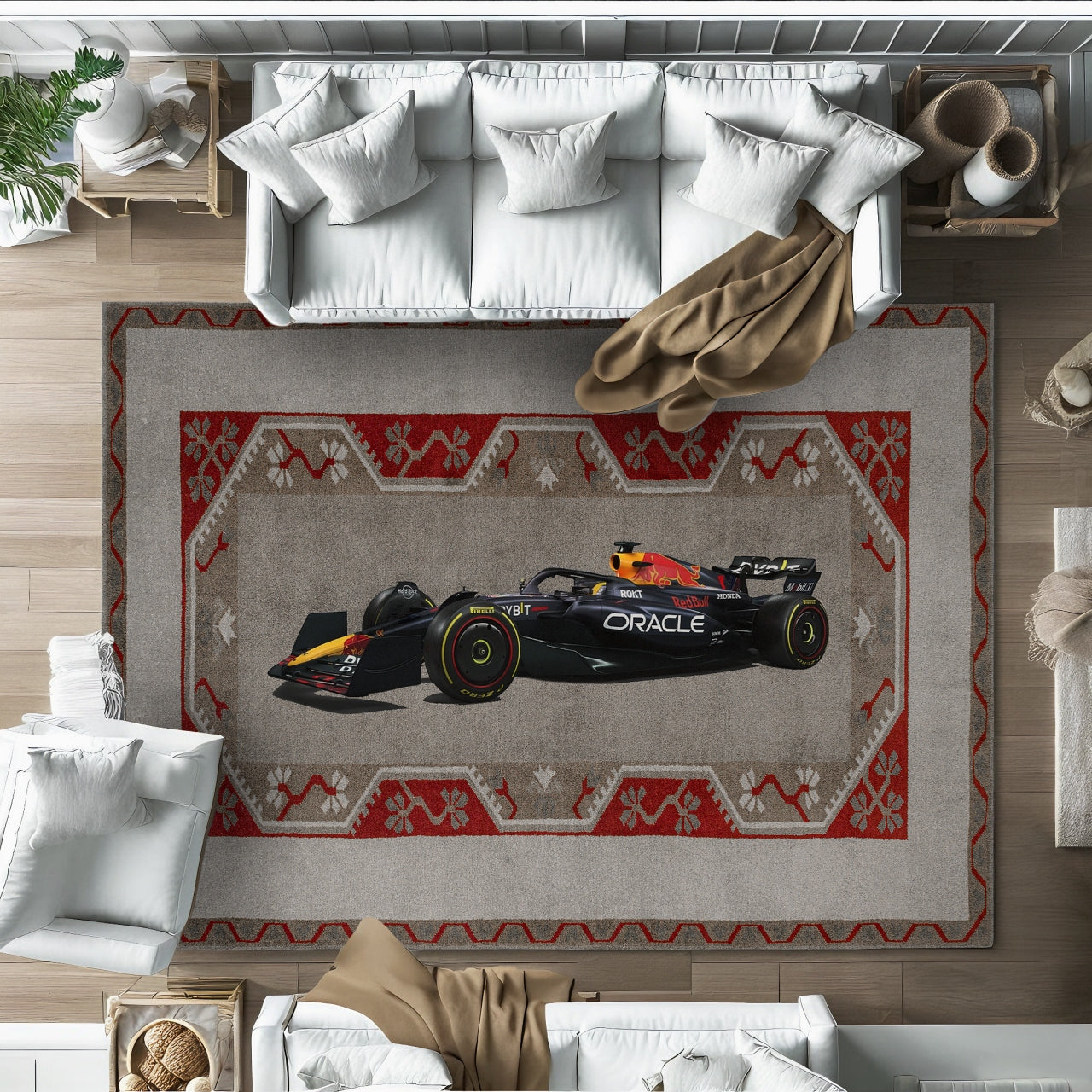 Formula 1 Kaymaz Tabanlı Yıkanabilir Halı