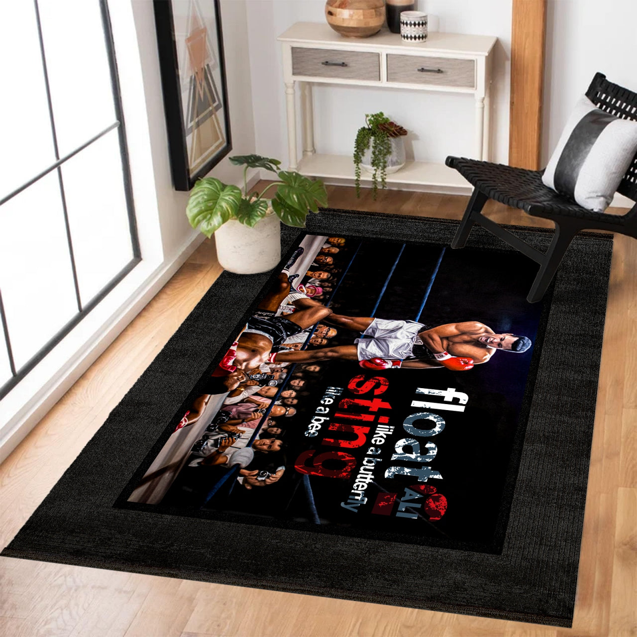 Boks Detaylı Kaymaz Tabanlı Yıkanabilir Halı