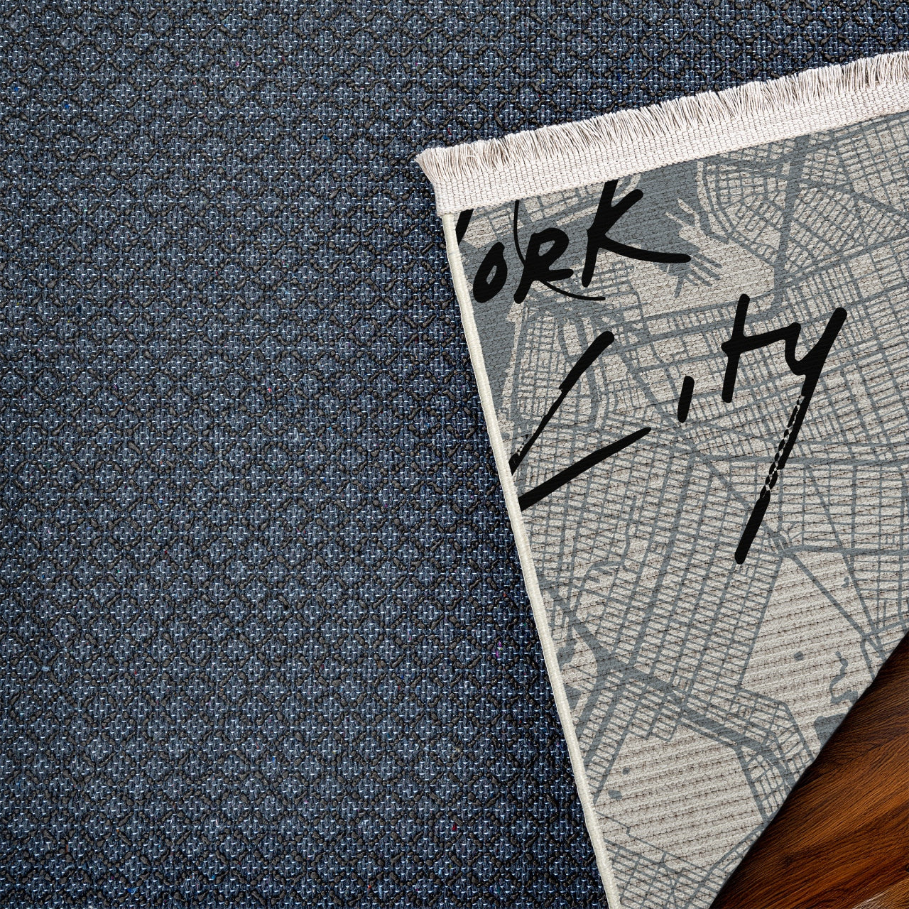 New York City Kaymaz Tabanlı Yıkanabilir Halı