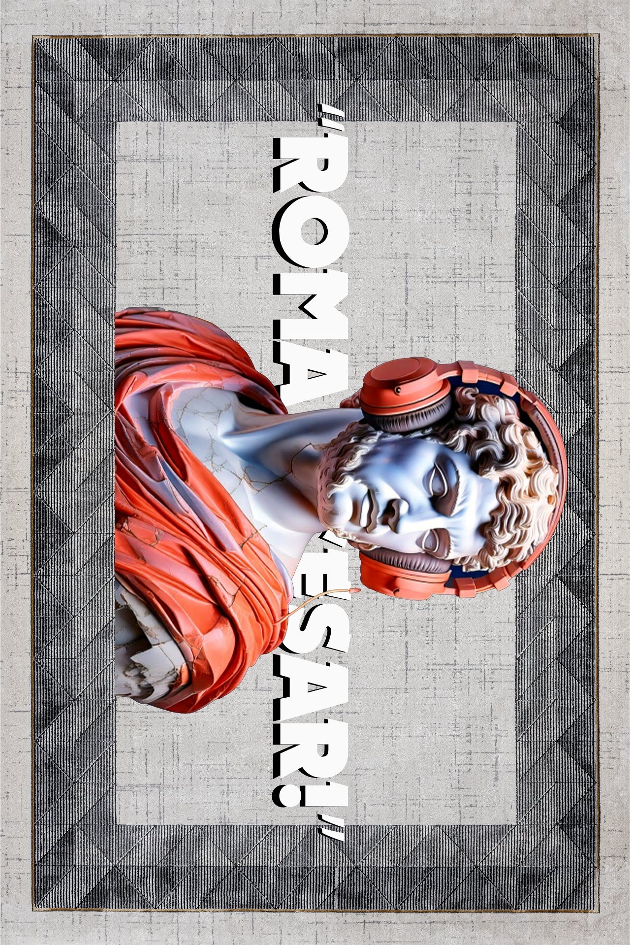 Roma Caesar Kaymaz Tabanlı Yıkanabilir Halı