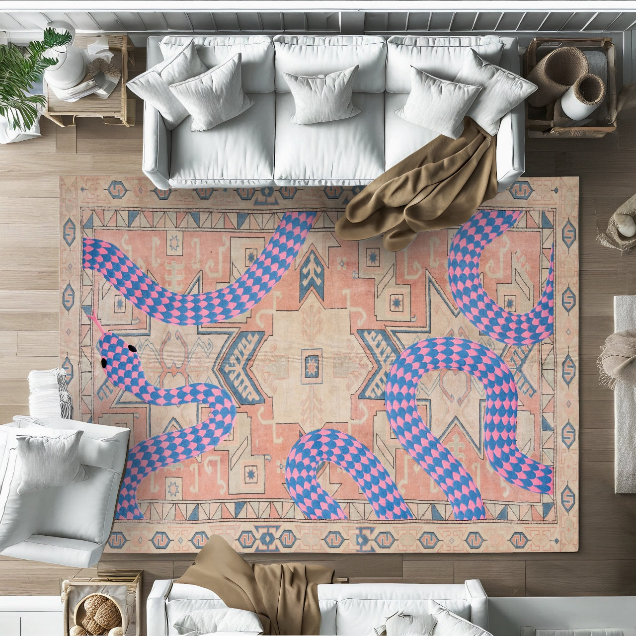 SERPENT MİRAGE Yıkanabilir Kaymaz Tabanlı Halı