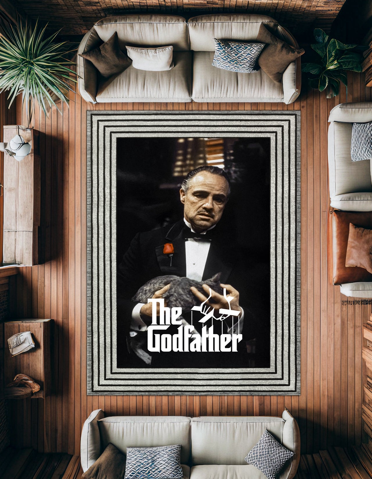 THE GODFATHER Kaymaz Tabanlı Yıkanabilir Halı