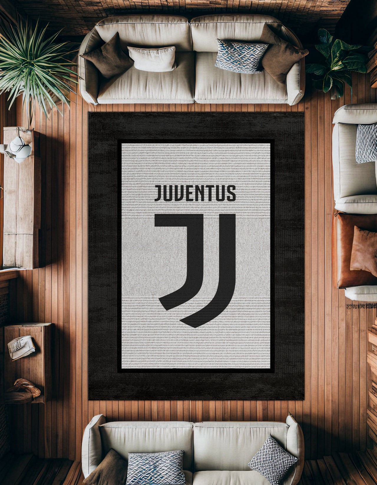 JUVENTUS Yıkanabilir Kaymaz Tabanlı Halı