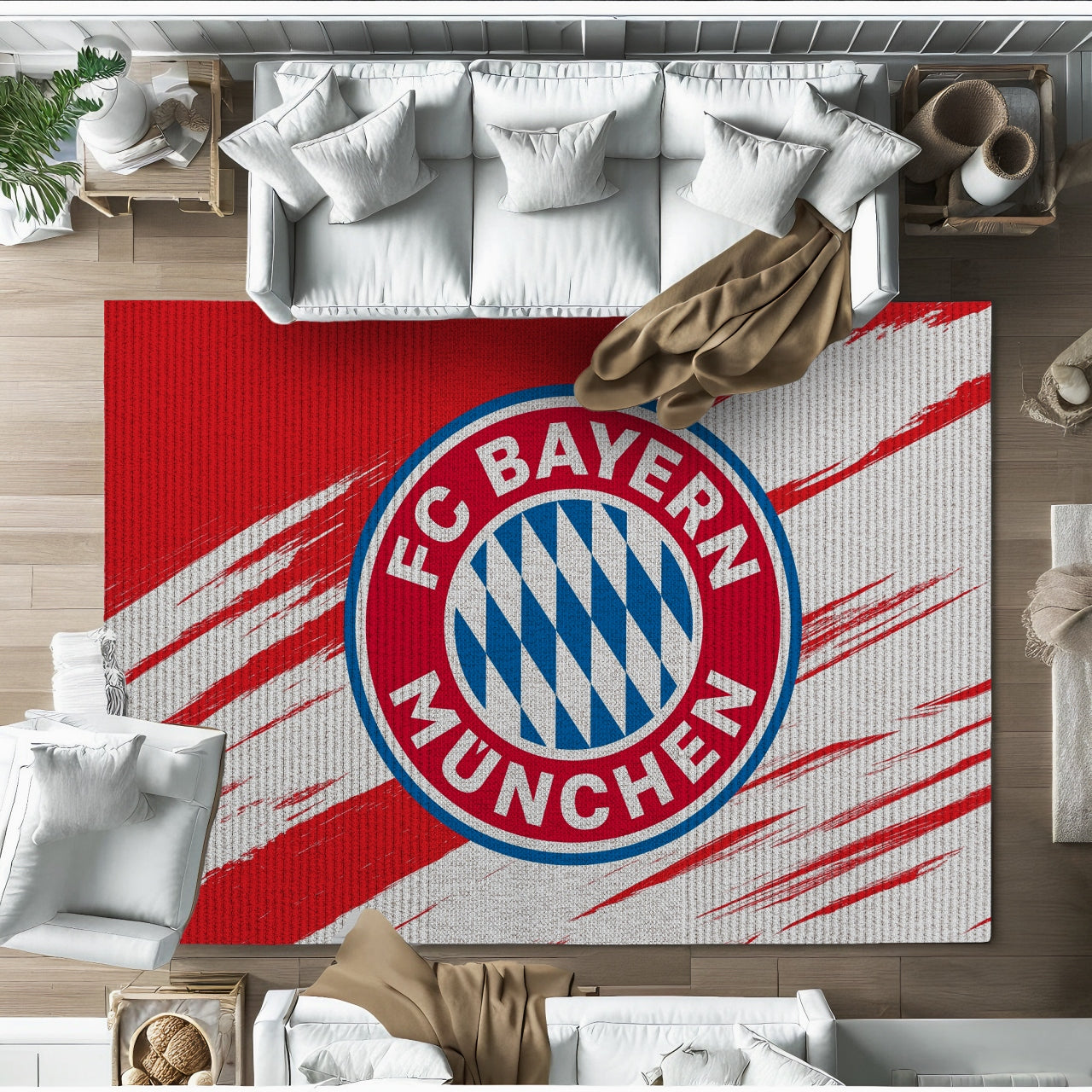 FC BAYERN MUNIH Yıkanabilir Kaymaz Tabanlı Halı
