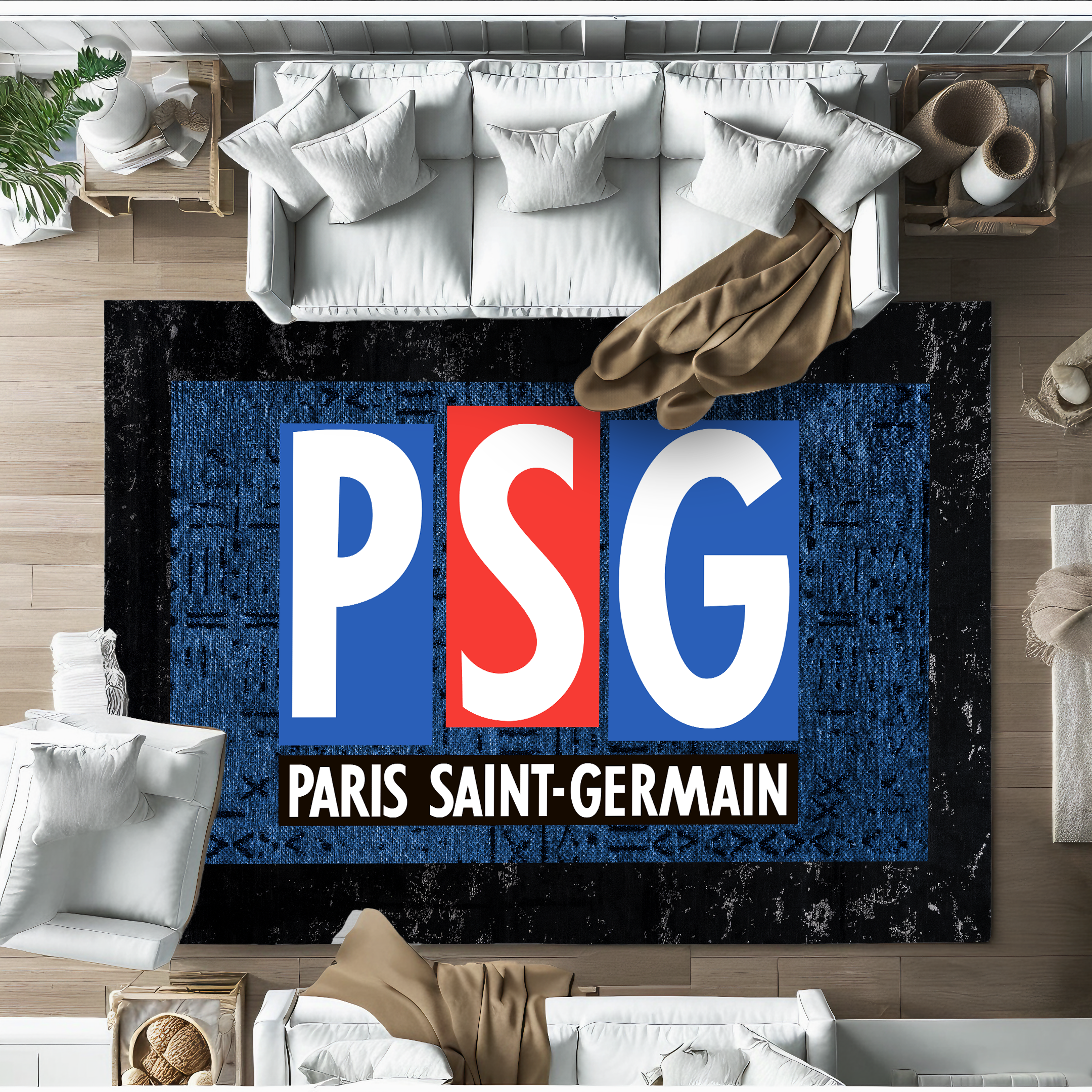 PARIS SAINT GERMAIN Yıkanabilir Kaymaz Tabanlı Halı